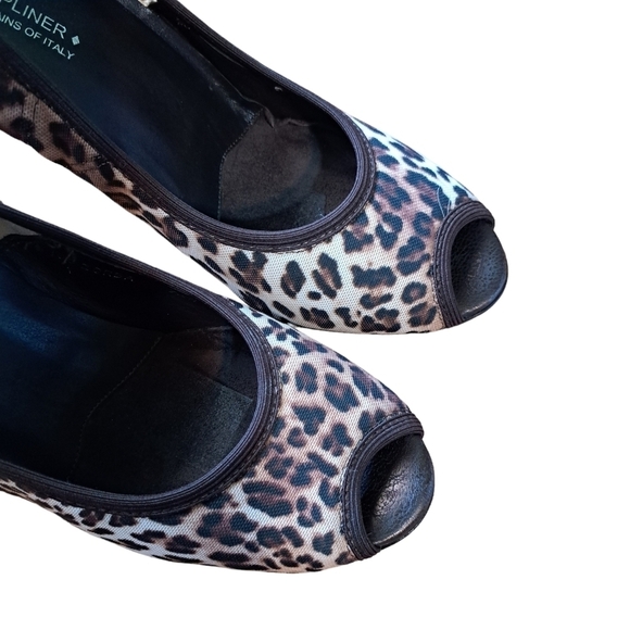 Donald J.Pliner Couture Leopard Print Peep Toe Pumps Size 9.5 - Picture 3 of 9